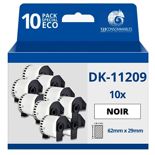 Petites étiquettes d'adresse stables Brother DK-11209 pour éviter les bourrages