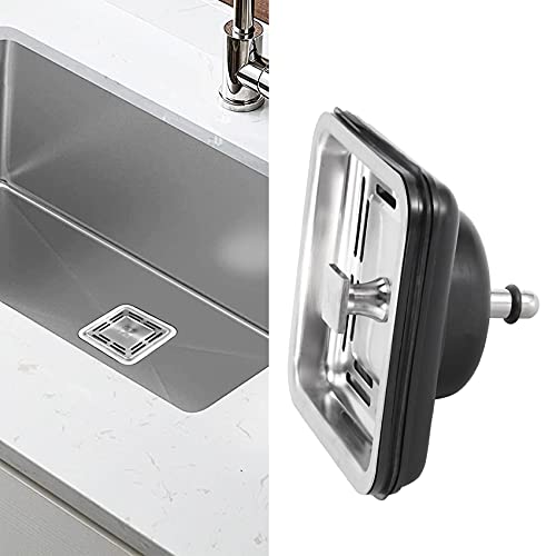 Tapon de desagüe para fregadero cuadrado de acero inoxidable miniatura 3