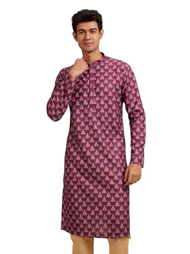 Image of DIWAS BY MANYAVAR Men's Cotton Blend Printed Kurta (1pc)