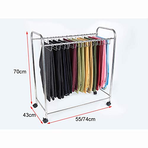 Genérico Perchero extraíble para Pantalones, Extensible, Ahorra Espacio, con cajón y Barra para Colgar, con Ruedas, de Acero, con Ruedas giratorias, para Guardar Toallas y Perchas, con Capacidad para