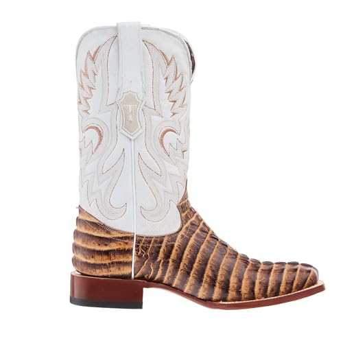 Men`s Orix Brown Caiman Tail Print 13in Montana Ice Top Boot4