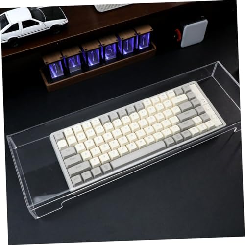 Protector de teclado acrílico resistente a líquidos para mantener tu mesa de oficina limpia 6