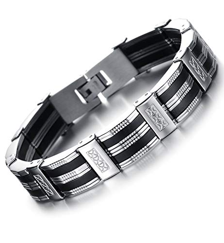 Ostan Men's stainless steel Chain Link Bracelet