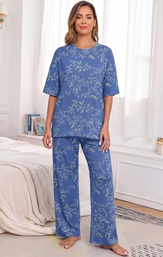Image of PrinStory Pajamas for Women Soft Pjs Lounge Set S-4XL