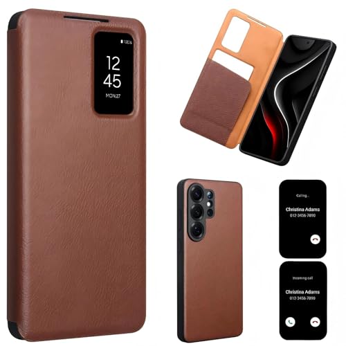 Folio Portefeuille Étui pour Samsung Galaxy S26 Ultra en cuir véritable luxe