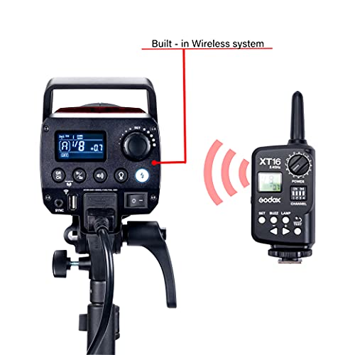 Image of GODOX MS200 Studio Light Kit 200Ws GN53 5600K | Bowens Mount Portable Monolight | Built-in GODOX 2.4G Wireless System | 150W Modeling Lamp | Outstanding Power Output Stability (MS200 Kit)