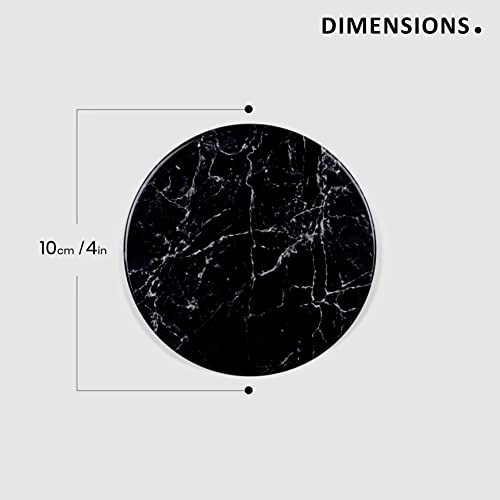 Naivasha Homeware Marble Coasters Set of 6, Stunning Decorative Coasters in GLOSS Finish, Elegant Stone with Cork Bottom - Image 2