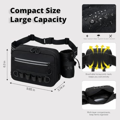 Bolsa de Cintura para Pesca con Soporte para Cañas, Bolsa Impermeable para Cebo miniatura 4