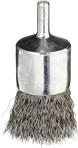 Image of Weiler 10010 1 inch Crimped Wire End Brush, .0104 inch Steel Fill, Made in The USA (Pack of 10)