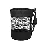Schwarze Nylon-Mesh-Golfball-Aufbewahrung Tasche mit Kordel Zug Und Haken Kann 20 Golfbälle Golf-Taschen Halter Organizer für Tennisbälle Halten