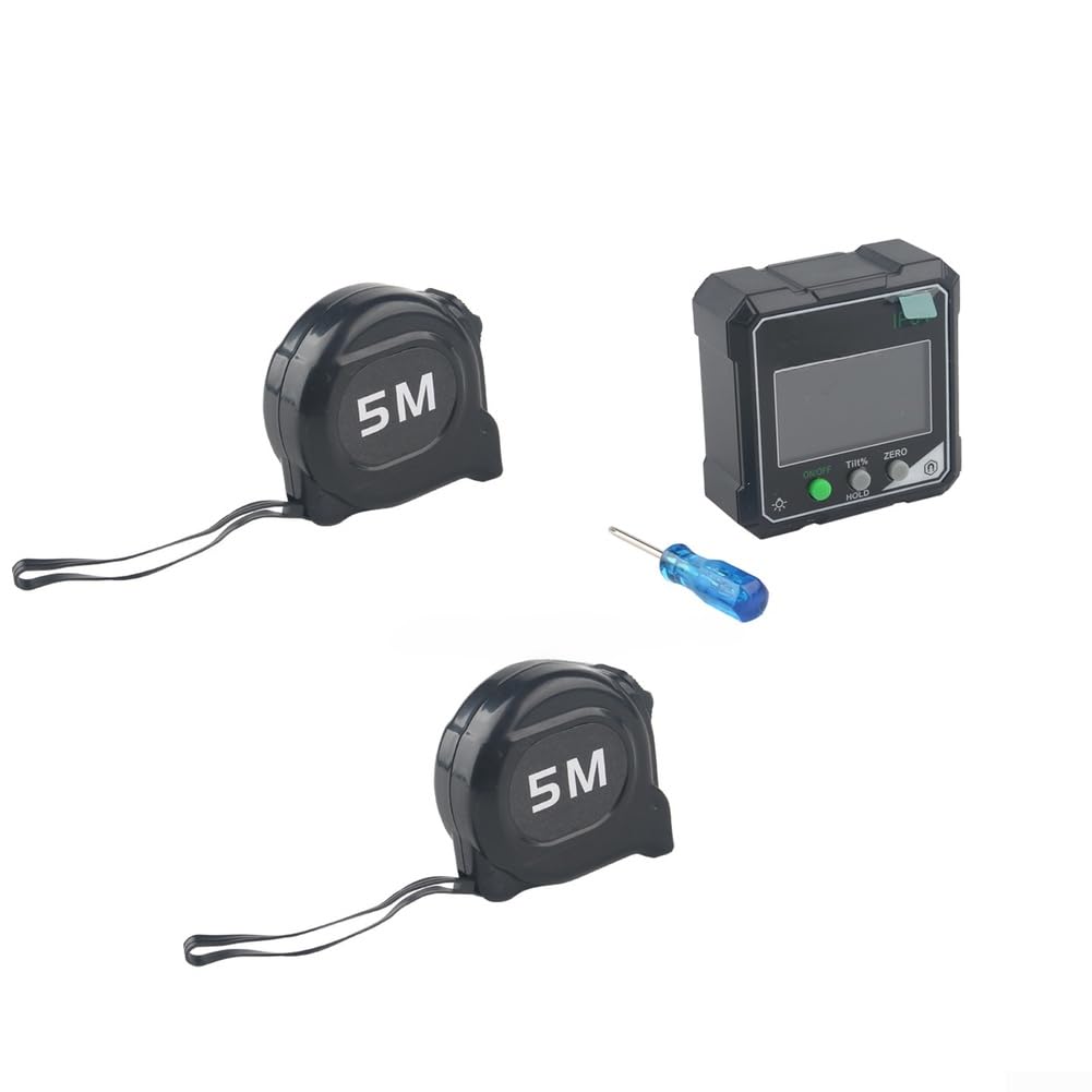 Kit portatile per allineamento ruote con inclinometro digitale per auto, camion, SUV, set di puntali in acciaio inox, 60 x 6 cm