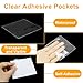 Kyuionty 60 PCS Clear Adhesive Pockets, 3.5