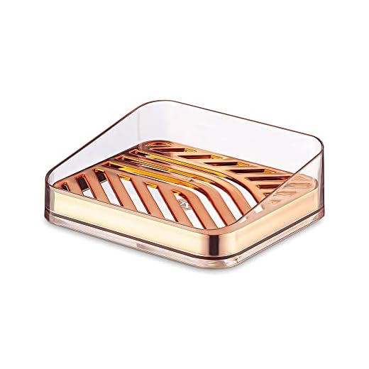 Saboneteira Slim Metalizado Rosa