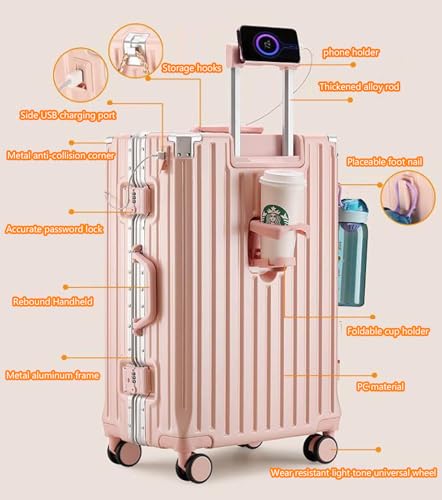 Large Suitcase Hard Shell Suitcase Medium Carry on Suitcase 4 Wheels Lightweight 3-Digit Anti-Theft Password Lock,Green,20in2