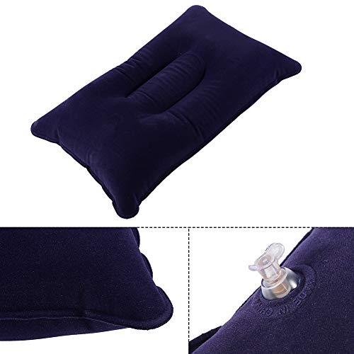 TOPINCN Oreiller en Tissu floqué épais pour Le Camping, Oreiller de Voyage Gonflable Compact pour L'extérieur, de Camping Confortable pour la Randonnée, Idéal pour Les Voyages et Le – Image 4