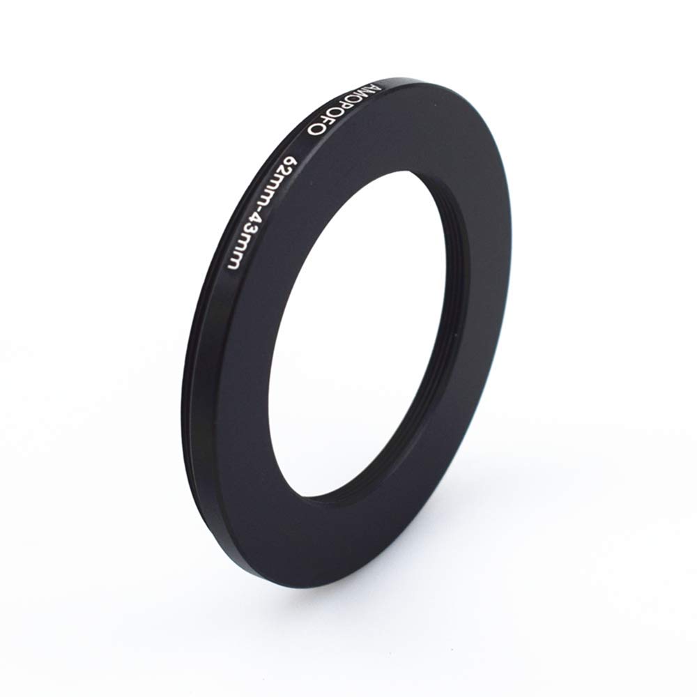62 mm-43 mm pierścienie krokowe adapter filtra pierścień, 62 mm do 43 mm filtr pierścień adapterowy do obiektywu aparatu z gwintem filtra 62 mm na pierścień filtrujący 43 mm