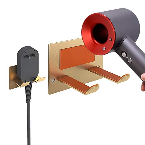 Adhesive Hair Dryer Holder - Stick on Wall or Wall Mount Bathroom...