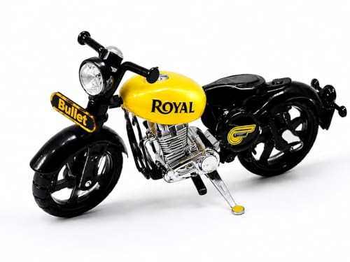 Image of Royal Bullet Die-Cast Toy Motorcycle, Multicolour, Classic Style, for Kids
