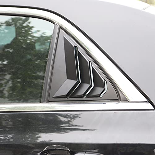 crosselec Side Window Louvers Air Vent Scoop Shades Cover Blinds ABS for Chrysler 300 2015-2021（Matte Black）