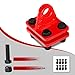 DING.PAI 2 Pack Shackles Mount, D-Ring Shackle Bracket with Backer Plate, 5 Ton Weld/Bolt On Truck Bumper Tractor Bucket (Red)