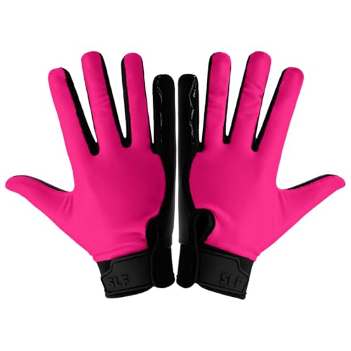 SLEEFS Pink Sticky Football Gloves, Breast Cancer Awareness, Youth Large