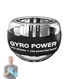 NeuroSpin Hand Grip Strengthener & Brain Exercise Tool - LED Power Gyro Ball for Memory, Focus & Grip Strength - Ergonomic Wrist Forearm Exerciser for Seniors