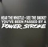 Stickers Decals Funny (Color White) Powerstroke Turbo Diesel V2 Sticker Funny Rolling Coal 4X4 FWD Truck Window