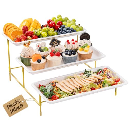 Lifewit 3 Tier Serving Tray for Party, 36 x 17