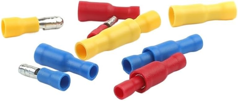 50PCS 25Set MPD FRD PVC Shaped Female Male Butt Insulating Terminal Electrical Wire Crimp Connector(Yellow)