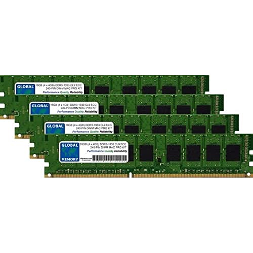 RAM DDR3 1333MHz 16Go (4x4Go) PC3-10600 ECC UDIMM pour Mac Pro 2010-2012