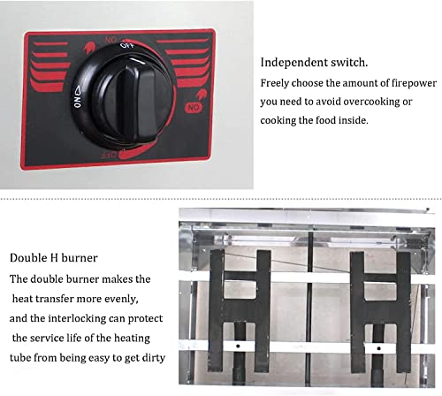 Professionelle kommerzielle Doppeltank-Gasfritteuse, Edelstahl-Restaurantküche, Tisch-Pommes-Frites-Fritteuse für Outdoor-Camping, tragbare Propan-Flüssiggas-Fritteuse, Fritteuse mit Korb – Bild 7