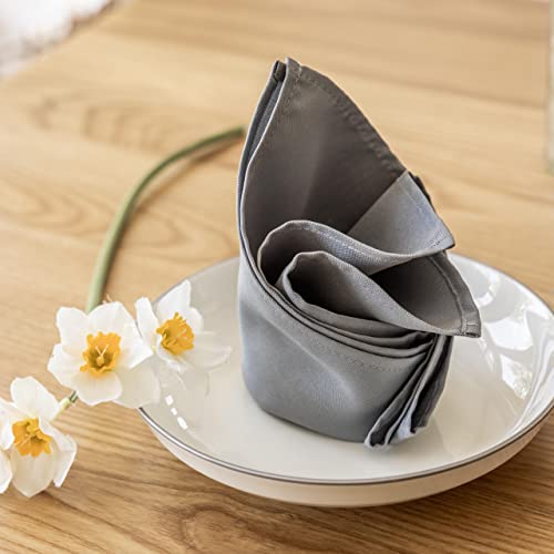Servilletas de Tela Cuadradas Light Grey 17x17 pulg Pack 12 miniatura 1