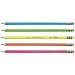 Ticonderoga Wood-Cased Pencils, Pre-Sharpened, #2 HB Soft, Neon Colors, 18 Count