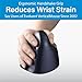 Evoluent – Inventor of the Vertical Mouse – VM4RW Ergonomic Vertical Mouse Right Hand Regular Size Wireless USB, Sculpted for Comfort, Reduces Wrist Strain, 4 Speeds, 6 Customizable Buttons in Windows