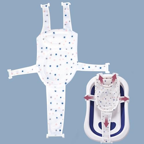 Cojín de Baño para Bebé, Bañera Plegable, Red de Soporte, Alfombrilla para el Baño, Accesorio para 0-2 Años