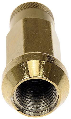 Image of Dorman 713-685K Gold Open End Knurled Wheel Nuts Compatible with Select Models, 20 Pack
