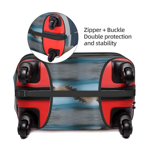 Polar Bear Print Travel Luggage Cover Suitcase Protector With Concealed Zipper Washable Elastic Cloth4
