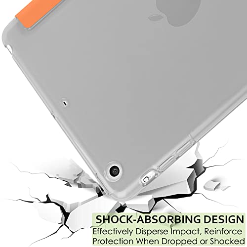 Image of DuraSafe Cases for iPad 7.9 Inch Mini 3 2 1 Generation [iPad Mini 3rd 2nd 1st ] A1599 A1489 A1432 MGNV2HN /A MGYE2HN /A MGNR2HN /A MD528HN /AiPad Cover with Translucent Frosted Hard Back - Orange