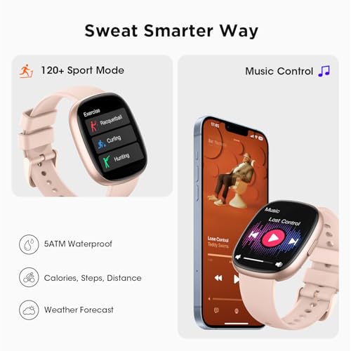 Smart-Watches-for-Women-Men-Gifts-Fitness-Tracker-with-MakeRecive-Call-10-Day-Battery-Life-Heart-Rate-SpO2-Sleep-Monitor-120-Sport-Mode-5ATM-Waterproof-Smartwatch-for-iOS-Android-Phones-3-Bands-Pink