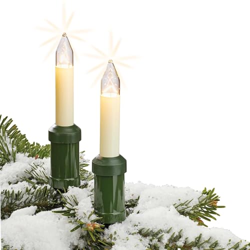 hellum Christbaum Lichterkette, Made in Germany, Kerzen mit Clip, 15...
