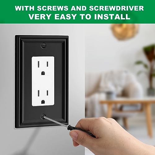 Black Modern Decorative Single Decorator Light Switch Cover by Ranweydi - Used condition - Image 5