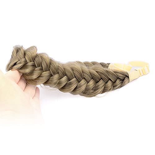 Gledola Messy Synthetic Hair Braided Headband Classic Chunky Wide Plaited Headband for Women Girl Beauty (Dark Ash Blonde) - Image 3