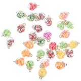 PACKOVE 30 Piezas de Dijes Colgantes de Bolas de Cristal de 16 Mm, Multicolor, para Manualidades DIY, Accesorios para Bisutería y Decoración de Fiesta Color Aleatorio