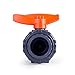 HYDROSEAL Kaplan 1’’ PVC True Union Ball Valve with Full Port, ASTM F1970, EPDM O-Rings and Reversible PTFE Seats, Rated at 200 PSI @73F, Gray, 1 inch Socket (1 inch)