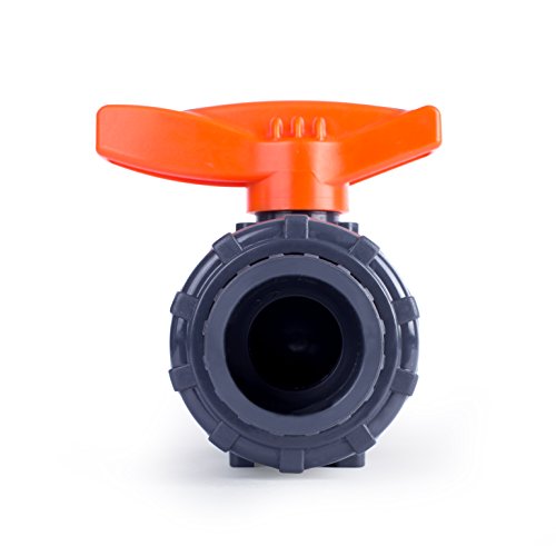 HYDROSEAL Kaplan 1’’ PVC True Union Ball Valve with Full Port, ASTM F1970, EPDM O-Rings and Reversible PTFE Seats, Rated at 200 PSI @73F, Gray, 1 inch Socket (1 inch) by HYDROSEAL - Used condition - Image 8