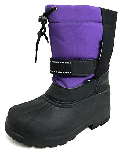 Puddington Boys & Girls Childrens Snow Boots Winter Cold Weather Waterproof Fur Lined