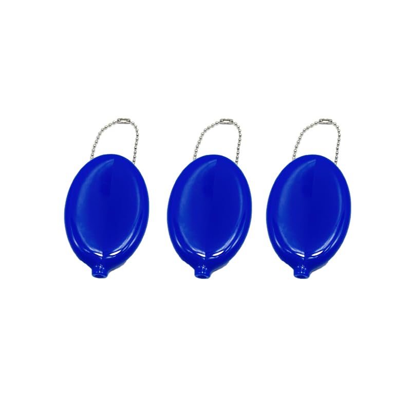 （set of 3 ） SQUEEZE COIN HOLDERS | Great for Travel Multi-purpose (blue)
