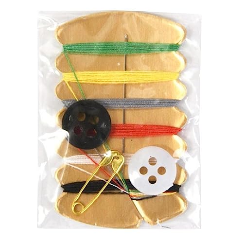 ljhnba 20 Sets Thread Repair Kit with Needle Threads Button Pin for Hotel Amenities Necessities with Six
