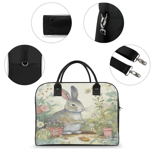 Maletín Garden Bunny ligero para laptop con correa ajustable miniatura 6