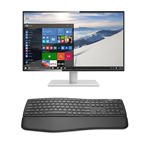 Arteck Universal Wave Ergonomic Keyboard With Palm Rest Multi-Device Full Size Wireless Bluetooth Keyboard For Windows, Ios, Ipad Os, Android, Computer Desktop Laptop Surface Tablet Smartphone #TOP6